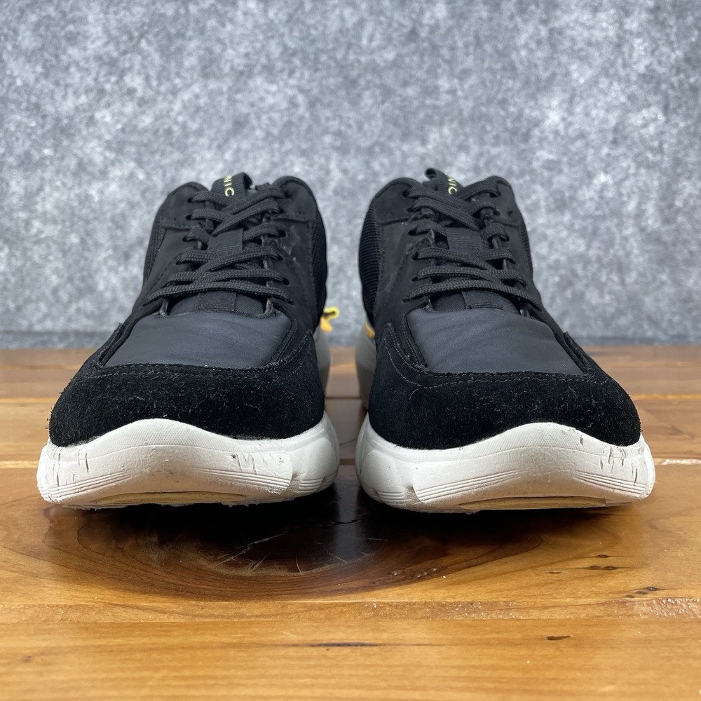 Vionic Aris Womens Size 9.5 Black Suede Leather Embossed Leopard Chunky Sneakers - Picture 5 of 16